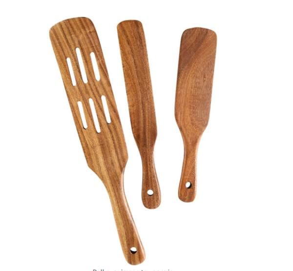 Buy cheap 13.8 inch Long Kitchen Wooden Utensils Innovative Teak Kitchenaid Mixing Spatula from wholesalers