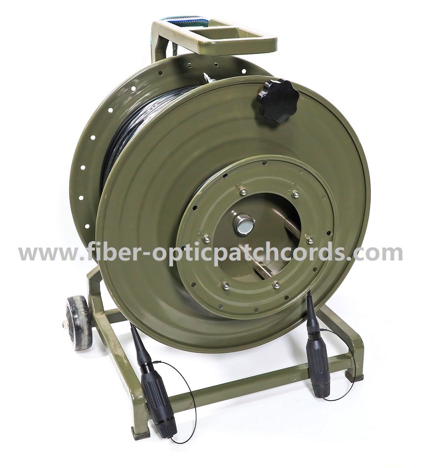 XBEAM Expand Beam Optical Fiber Patch Cable 2/4core Armored Field Fiber Optic Patch Cord with Cable Drum