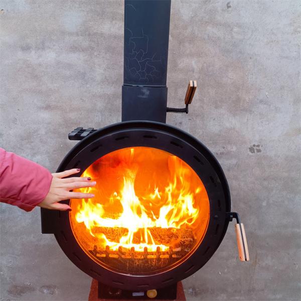 Buy cheap Indoor 600mm Wood Burning Fire Pits Suspended Wood Burning Fireplace ISO9001 from wholesalers
