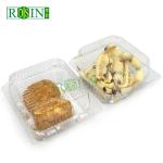 Square Hinge PET Plastic Bakery Packaging Custom Plastic Cupcake Packaging