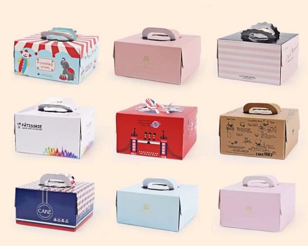 economy Cupcake Box White Window Cake Box customized Wedding Cake Box,6inch in stock PET Plastic Clear birthday Cake Box