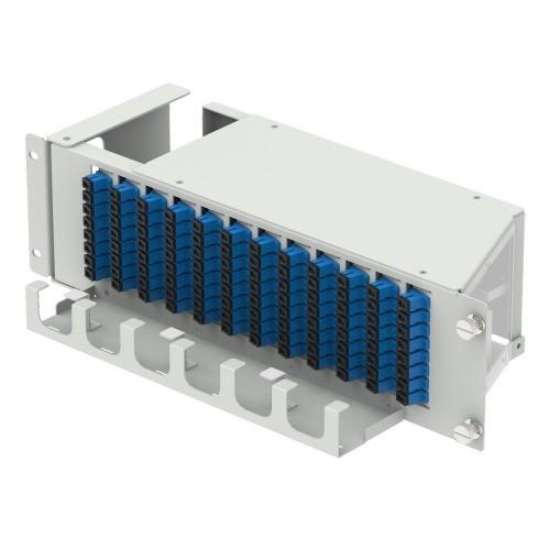 Buy cheap 5 Time Gray 96cores 19 Inch Flip down Fiber Optic Patchpanel for Optical Equipment from wholesalers