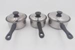 Buy cheap 3pcs Korean style stainless steel milk pan multi function pot with cover from wholesalers