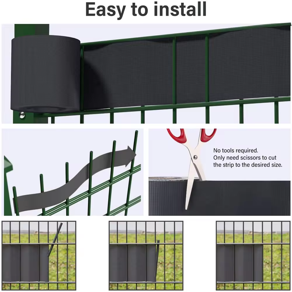 Vinyl Garden Strip Fence Strip Screen UV Resistant For privacy