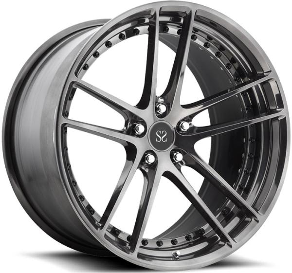 Buy cheap Gloss Black Customized Alloy Rims For Ferrari 458 / 21inch 2-PC Forged Rims from wholesalers