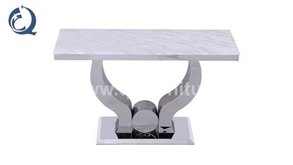 Buy cheap Living Room 65kg European Style Console Table 160cm Stainless Steel Frame from wholesalers
