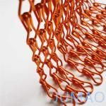 Commercial Orange Chain Link Fly Curtain Fence Wavy Window Screen