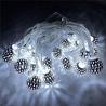 Buy cheap 10/20/40/50leds Fairy Moroccan Hollow Metal Ball LED String Lights Battery Powered for Wedding Holiday Indoor Outdoor Decoration from wholesalers