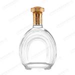 750ml Clear Glass Wine Bottle With Metal Cap Custom Size Accepted for Tequila