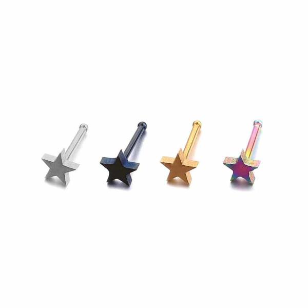 Buy cheap Fashion Jewelry Star Nose Studs Rings Pin Body Piercing Jewelry from wholesalers