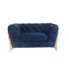 Buy cheap Blue Green Purple Velvet Tufted Sofa Couch Luxury Style With Metal Legs from wholesalers