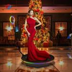 110V 360 Rotating Photo Booth Wireless 100cm Selfie Wedding Party Intelligent