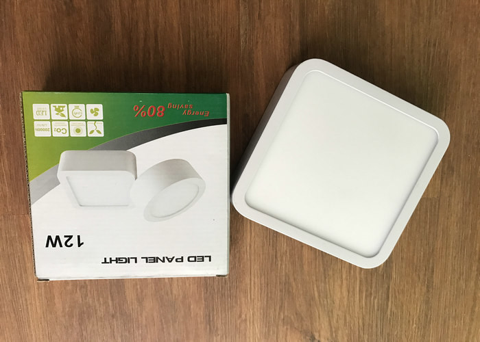 Surface Mounted Led Slim Panel Light Square Shape 100lm / W Pmma 6w 12w 18w 24w