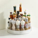 Two Size Large Capacity Multifunctional Rotating Storage Tray For Pantry