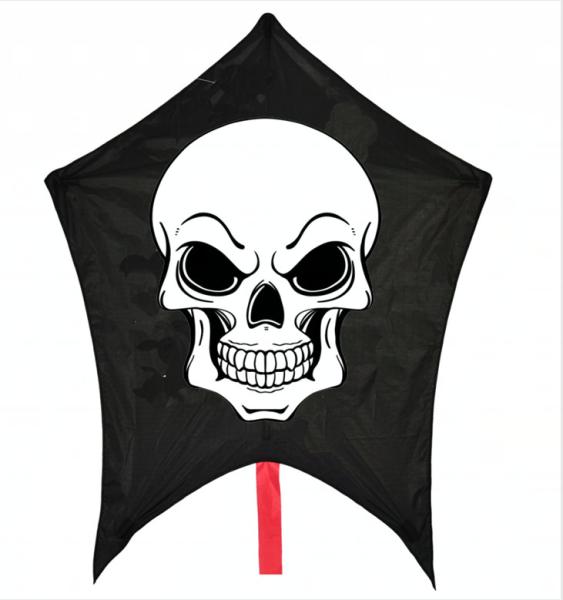 Single Line Easy Carry Special Skull flying kite With Woven Roving Material and