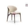 Buy cheap Shell Shape Upholstered Leather Chair With Ash Wood Structure from wholesalers