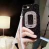 Buy cheap Black Glitter Box Drill Cell Phone Case Cover for iPhone 7 6s Plus with Long Crystal Lanyard from wholesalers