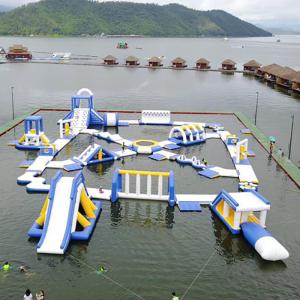 China 0.9mm PVC Tarpaulin Inflatable Floating Water Playground For Resort on sale