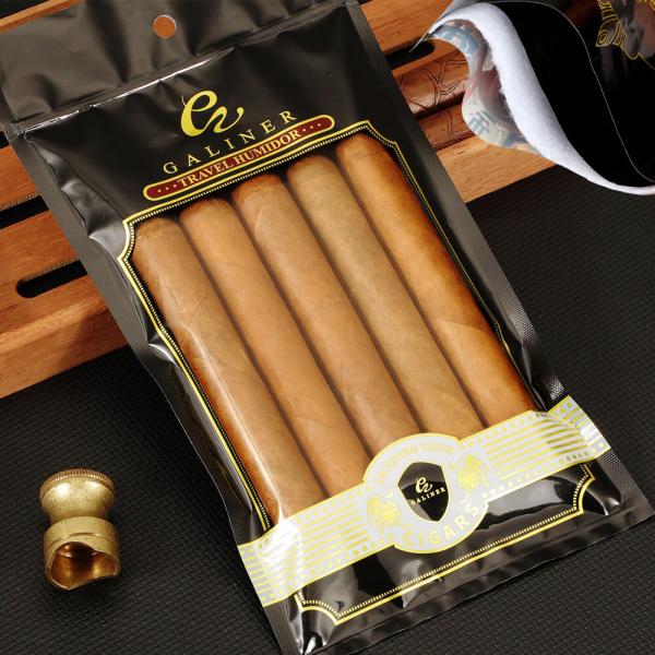 Cigar Plastic Three Side Seal Bag Gravure Print / Digital Print Zipper Packaging