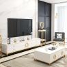 Buy cheap Stainless Steel TV Stand And Coffee Table Set Luxury Living Room Furniture from wholesalers