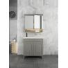 Buy cheap Grey Stainless Steel Bathroom Vanity With Elegant Mirror Cabinet And Shaped Door from wholesalers