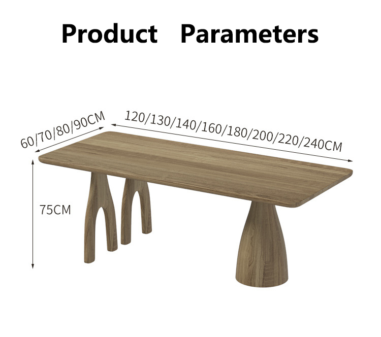 Solid Oak Wood Rectangle Dining Room Table 8 Seater ODM