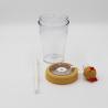 Buy cheap Food Grade Hydrate Silicone Straw Water Bottle With Plastic Strap from wholesalers