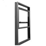 Double Insulated Aluminum Skate Double Hung Windows High Security Hardware