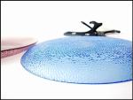 10 Inch Transparent Edge Tinting Color Glass Charger Plates