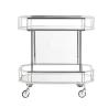 Buy cheap Wedding Catering minimalist Bar Serving Cart Metal Glass Tea Wine Serving Trolley from wholesalers