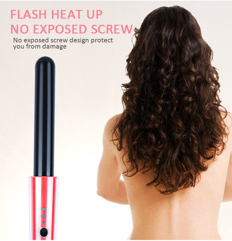 58w Tourmaline Ceramic Curling Iron Wand 1 Inch Barrel Ptc Heating