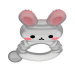 2025 Factory Bunny Cute Design Transparent Sensory Ice Cream Freezable Silicone