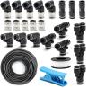 Buy cheap Automobiles Fifty Feet Push In Fittings Black Pneumatic Fitting Kits With Black Sixty Pieces from wholesalers