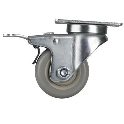 Buy cheap Iron Brake PVC Caster Wheels 130KG M12 Threaded Stem Caster Flat Steering from wholesalers