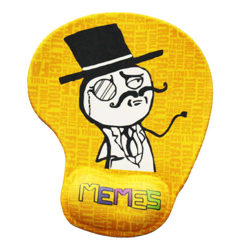 Minglu WMP-054 Non Slip Cartoon Wrist Protected Memory Foam Mouse Pad with wrist rest support