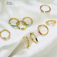 Buy cheap 18k Gold Plated Adjustable Cubic Zirconia Water Drop Rings For Women Jewellery product