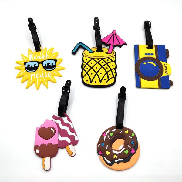 Buy cheap Cartoon Silicone Luggage Tags for Suitcases and Schoolbags on Summer Vacation from wholesalers