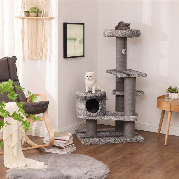Buy cheap Large Songmics Cat Tree House , Kitten Scratching Post Fashionable PCT101SG from wholesalers