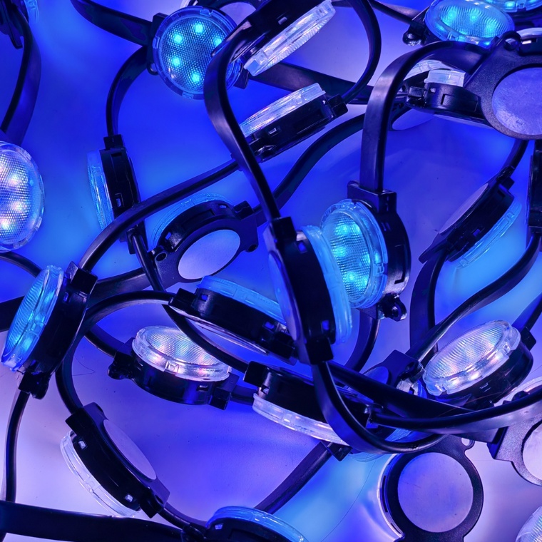 High Brightness 50mm Pixel LED Point Light Single DMX 512 Theme Decorative Building