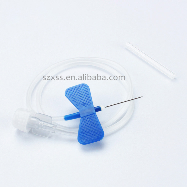 Hospital Blood Draw Butterfly Needle Safety With Luer Adapter