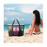 Buy cheap Women Mesh Transparent Bag Double Layer Heat Preservation Large Picnic Beach Bags from wholesalers