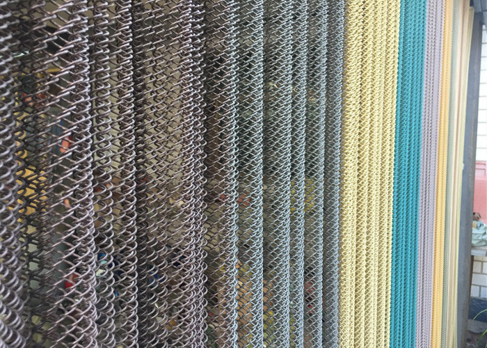 Durable Metal Mesh Drapery Restaurant Hotel Fireplace Spark Screen Mesh Curtains 6x6mm