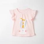 1.1M 43.3IN Girl Children'S Sports Shirts White Half Sleeve Top Navy Blue Oem