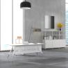 Buy cheap Modern Office Furniture Executive Desk with Metal Feet in Snow White from wholesalers