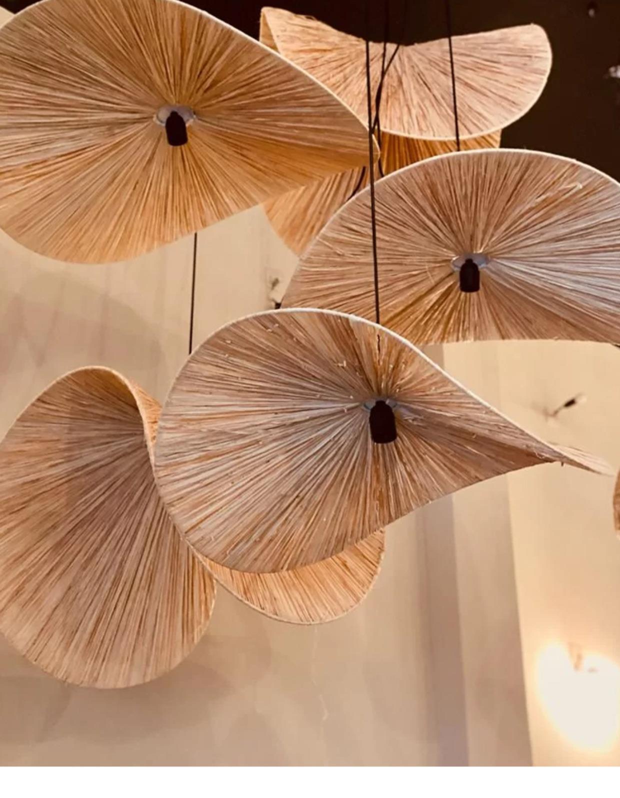 Japanese Chandelier Creative Hand Living Dining Room Woven Bamboo Chandelier(WH-MI-408)