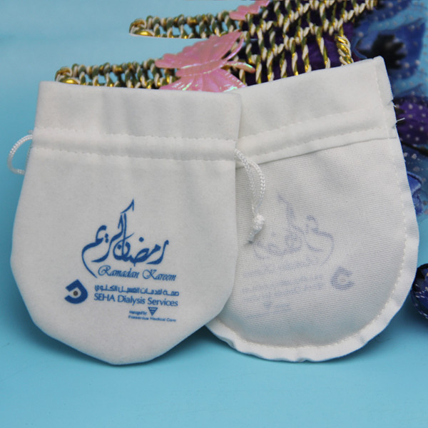 Fashion Small Cloth Drawstring Bags , Earphone / Necklace Storage Pouches