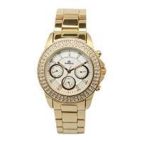 Buy cheap Multifunction Ladies Gold Watches With Diamonds On Bezel , Fashion Watches For product
