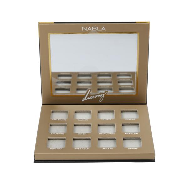 Buy cheap Magnetic Closure Empty Eyeshadow Palette Box Cardboard 12 Colors 27mm from wholesalers