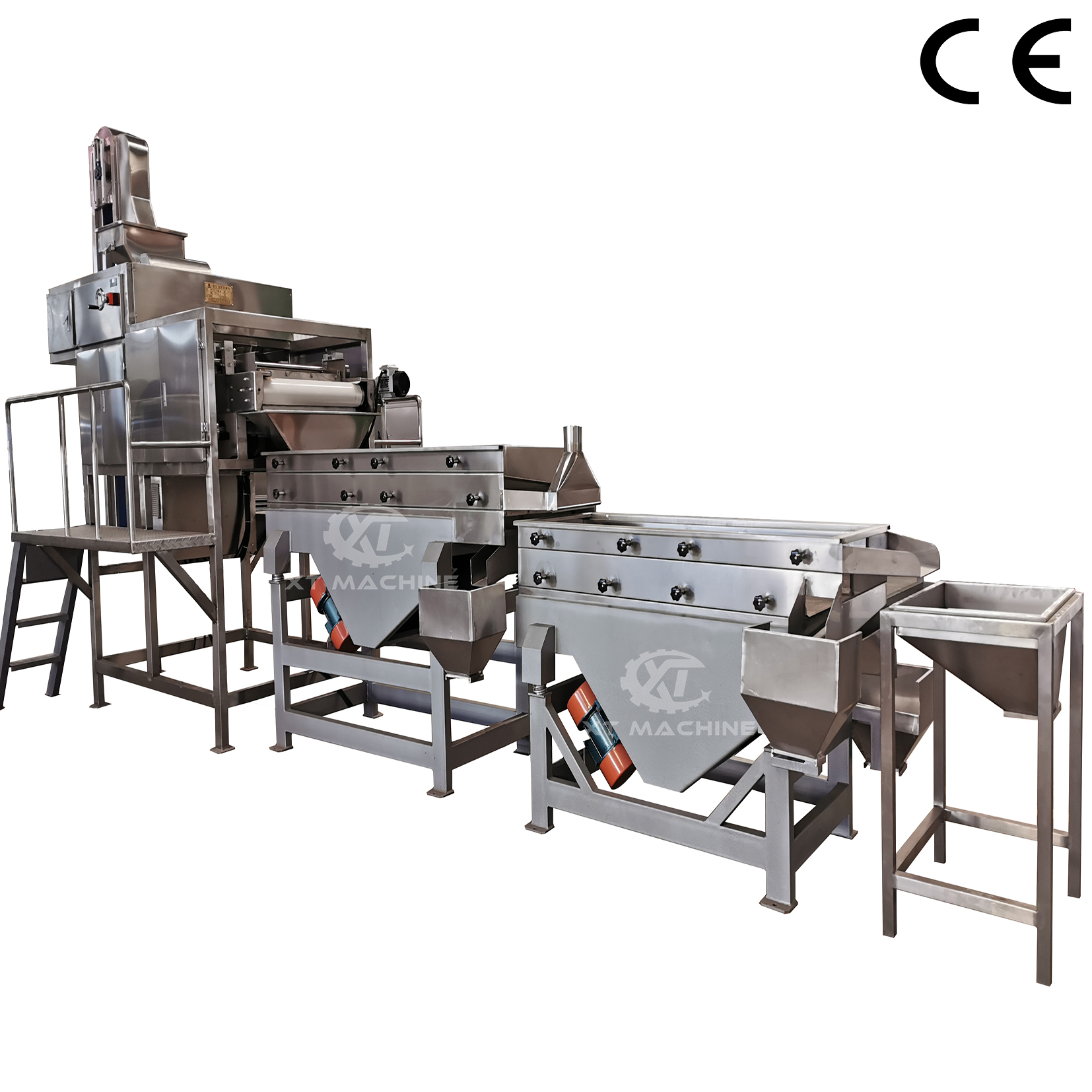 Stainless Steel Almond Peanut Chopping Machine For Honey Peanut Production 1.8-2.5mm Chopped Peanut Size