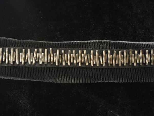 Buy cheap Gunmetal beaded tape beading trims for fashion dress from wholesalers
